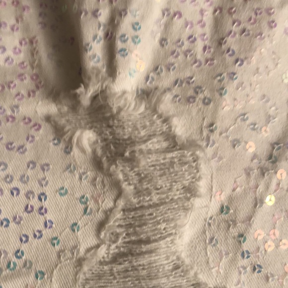 INC International Concepts size 25 white jeans sequin front - Picture 9 of 16